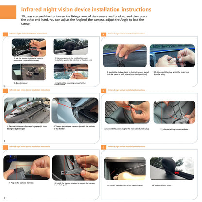 Thermal Night Vision Car Camera with AI Detection Blind Spot Assist