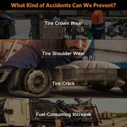 Trailer TPMS Tire Pressure Monitoring System for Real-Time Pressure and Temperature Monitoring