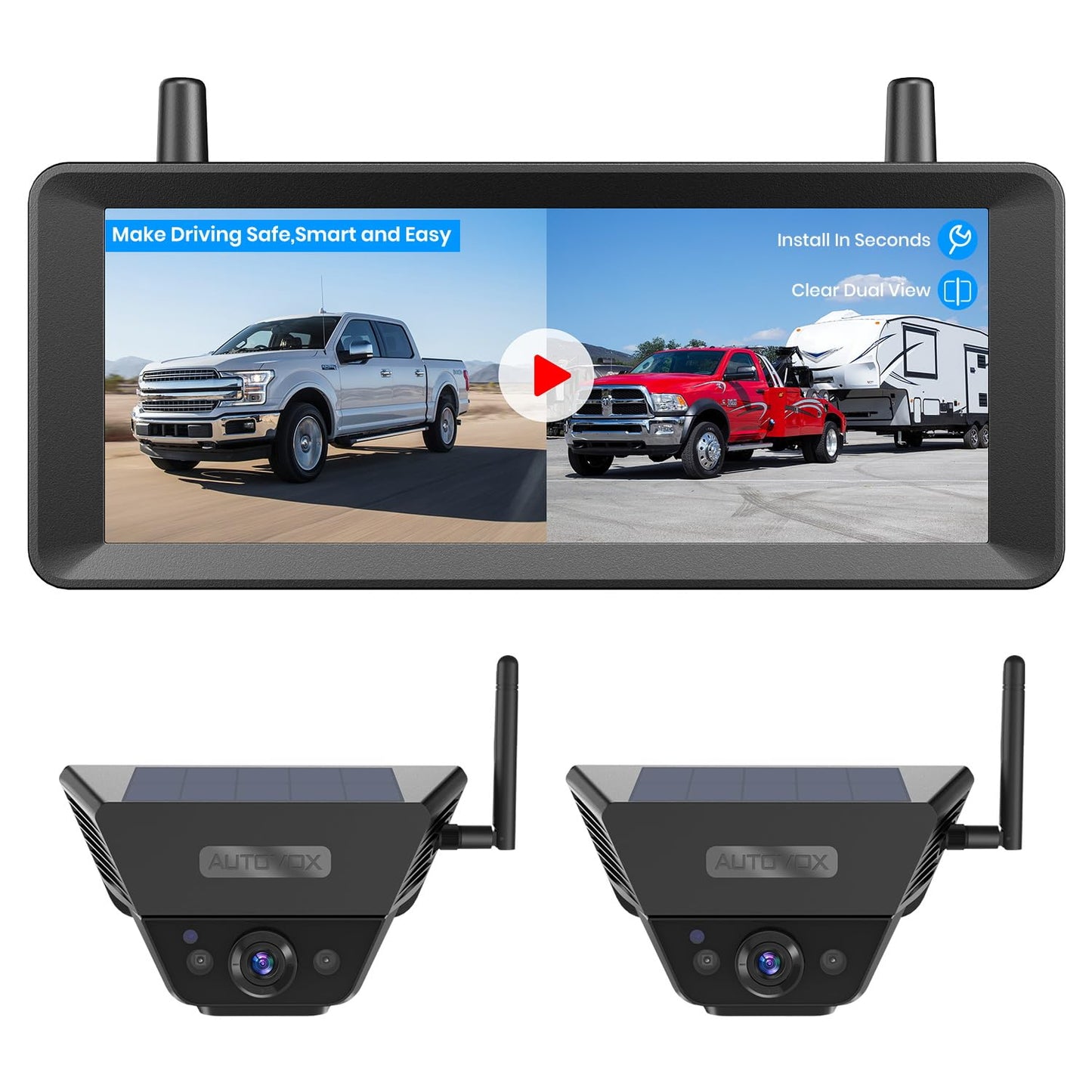 Wireless Backup Camera System for Truck HD Night Vision Easy Install