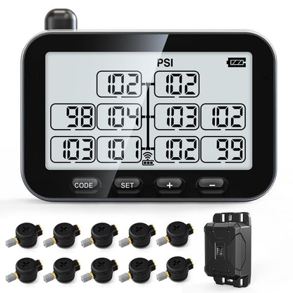 Trailer TPMS Tire Pressure Monitoring System for Real-Time Pressure and Temperature Monitoring