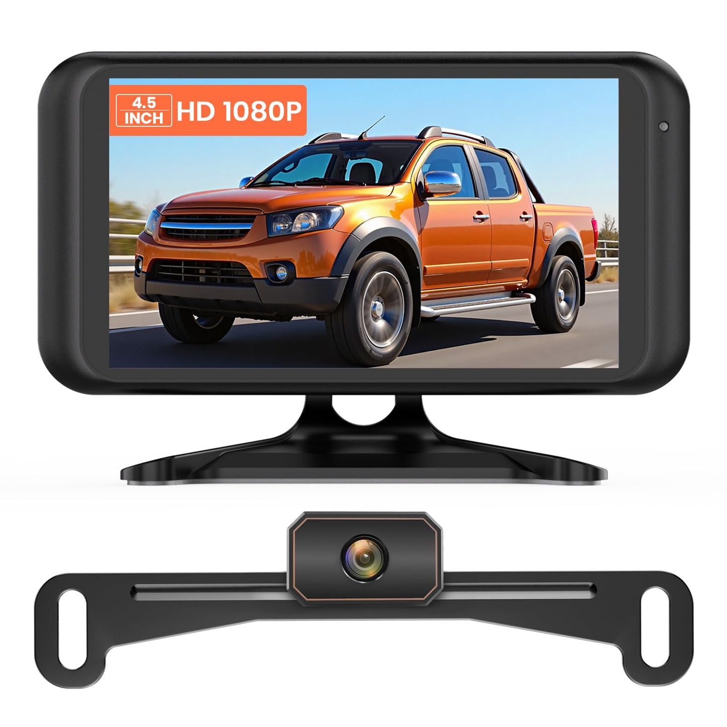Wireless Backup Camera 1080P HD Dual Channel Monitor with Night Vision IP69K Waterproof