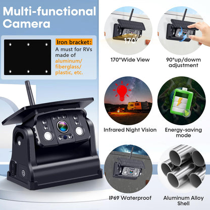 Wireless Backup Camera 7 Inch 1080P Monitor Night Vision Waterproof