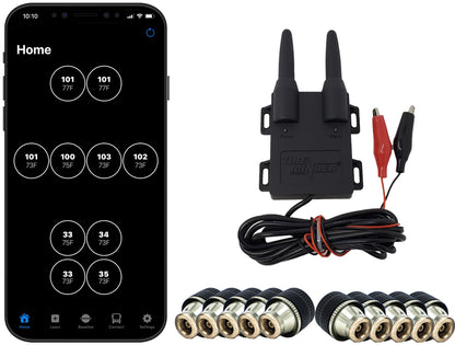 RV Smart TPMS Tire Pressure Monitoring System with 4 Transmitters Real Time Monitoring Display