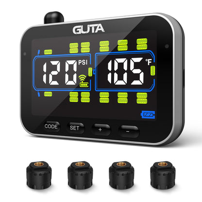 TPMS Tire Pressure Monitoring System Real-Time Pressure and Temperature Display for Vehicle Safety