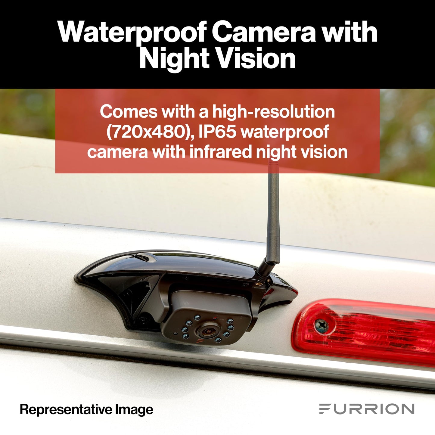 Wireless RV Backup System with Rear Camera for Vehicle Monitoring