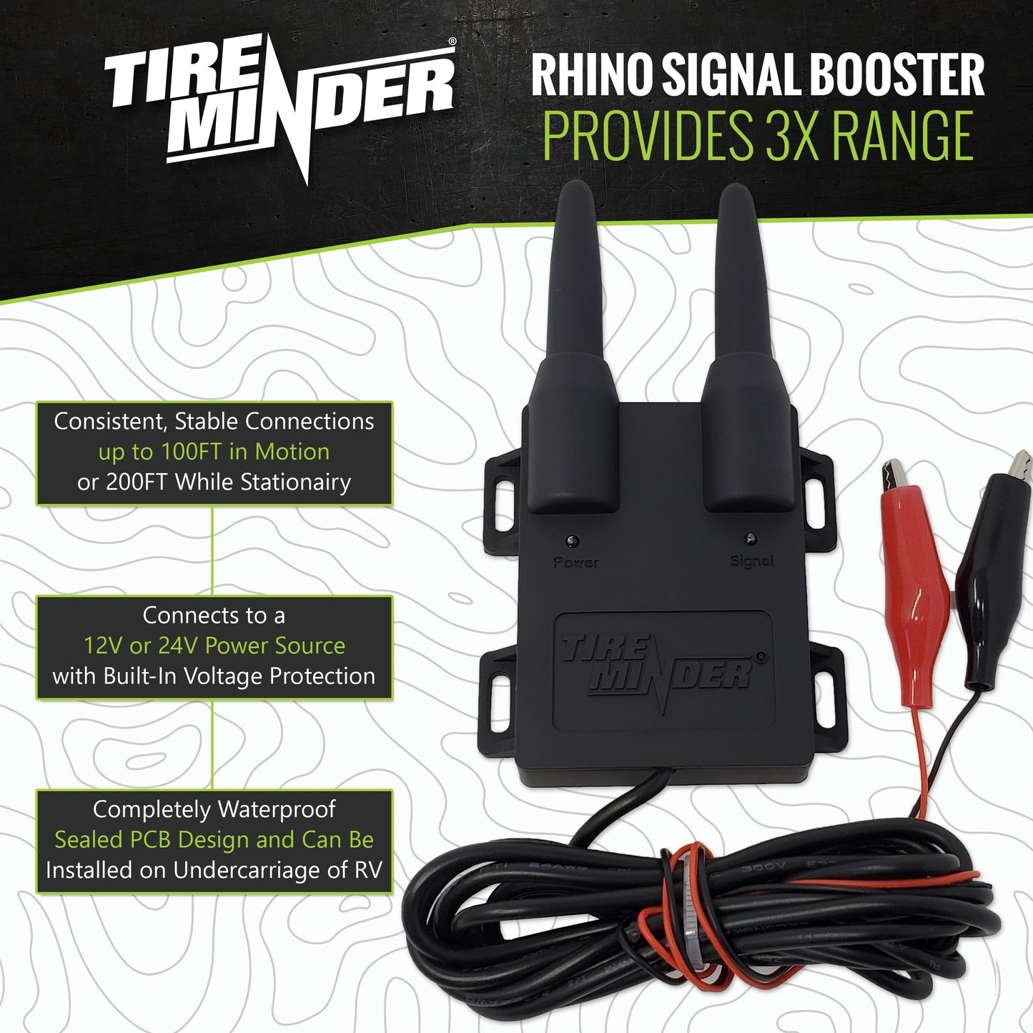 RV TPMS System with 6 Transmitters for Tire Pressure and Temperature Monitoring