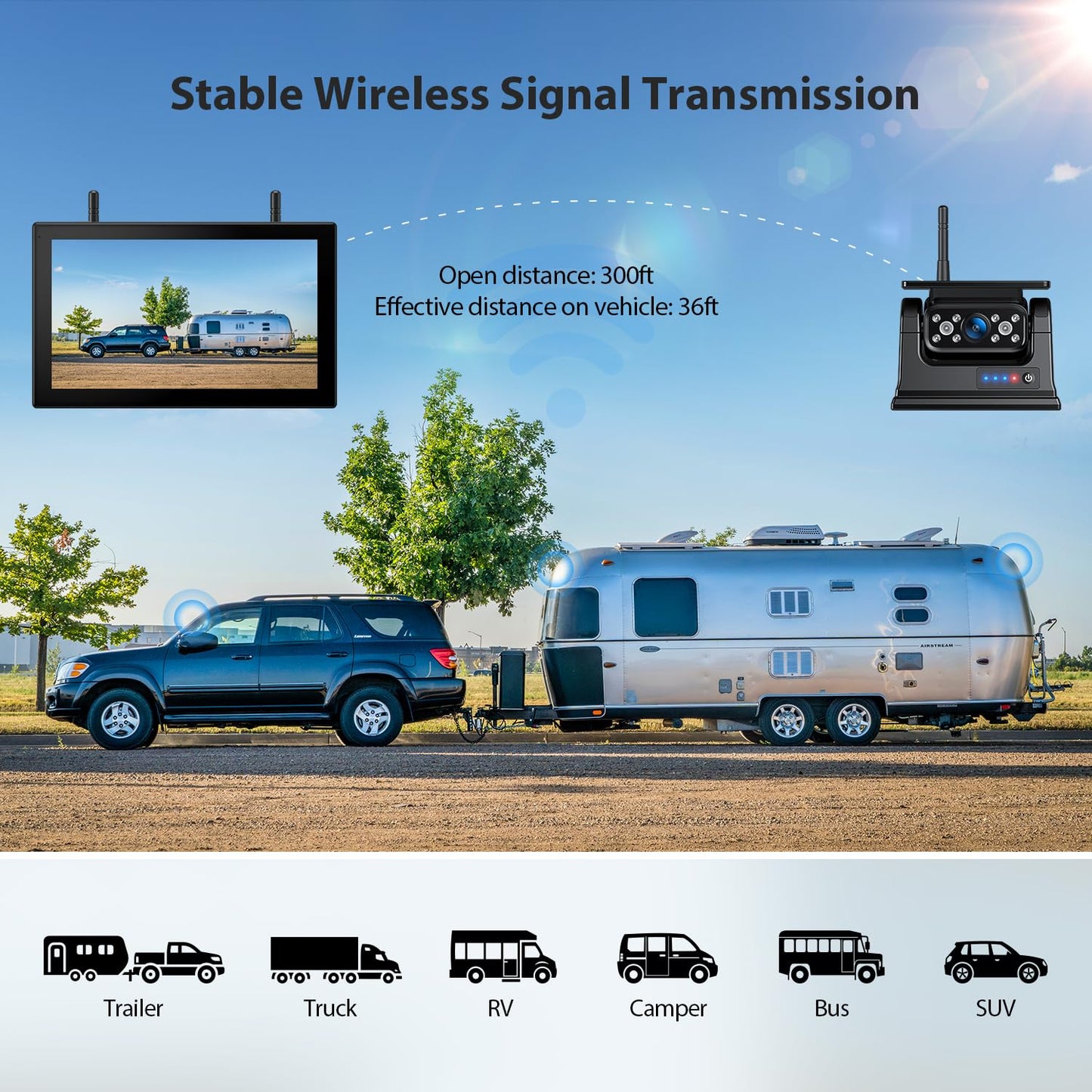 Magnetic Solar Wireless Backup Camera System