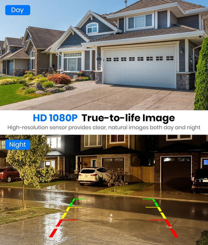 Solar Wireless Backup Camera with 5" 1080P Monitor