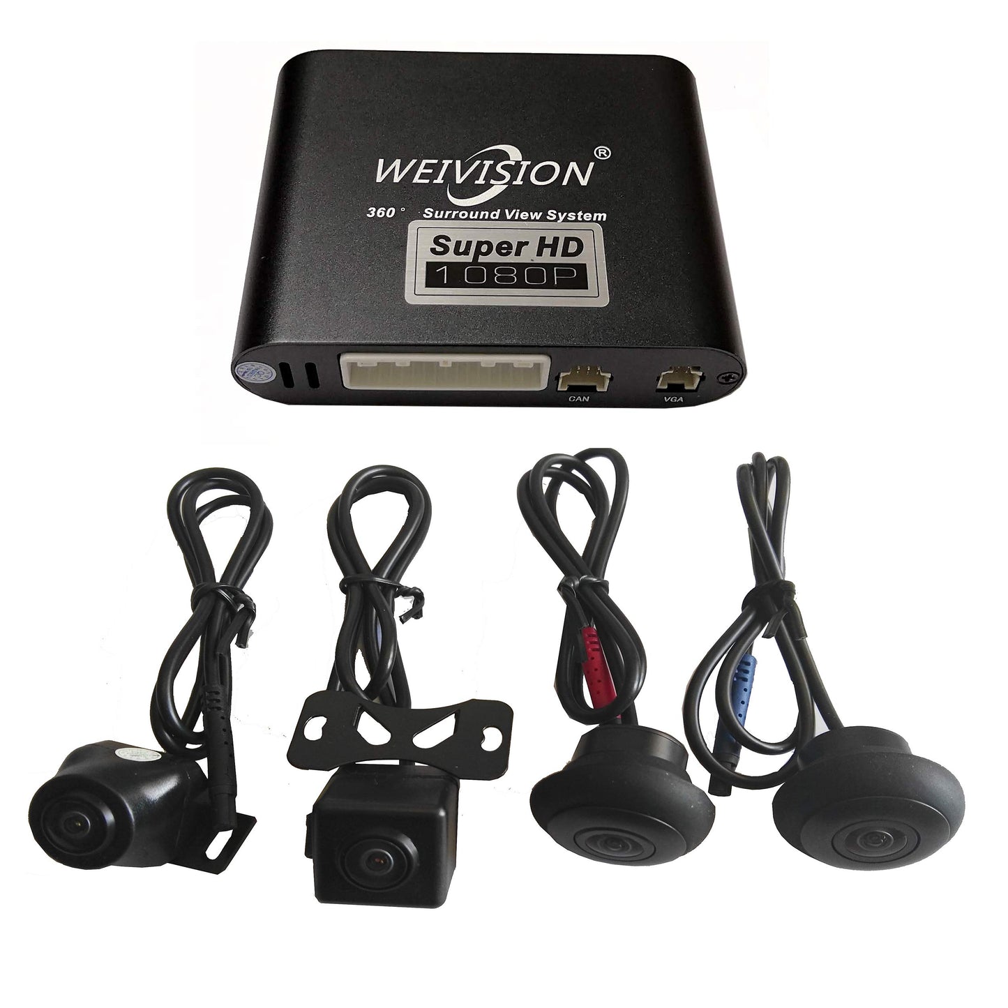 360° Bird View 1080P Car Surround Camera DVR System with Parking Monitor