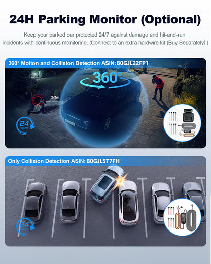 4K STARVIS 2 Dash Cam Front and Rear, 360° 4 Channel Dash Camera for Cars, Car Video Recorder with AI Driver Monitor System, Free 128GB Card, 5GHz WiFi GPS, WDR Night Vision HDR,24H Parking Mode(N900)